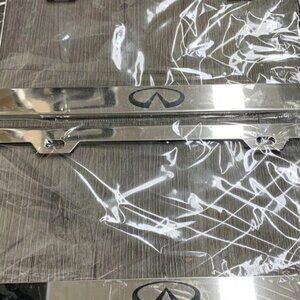 2PC Infiniti Logo chrome License Plate Frame